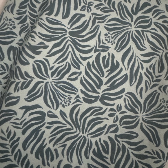 Girls Zara Teal and White Leaf-Print One-Piece Swimsuit - Picture 3 of 6